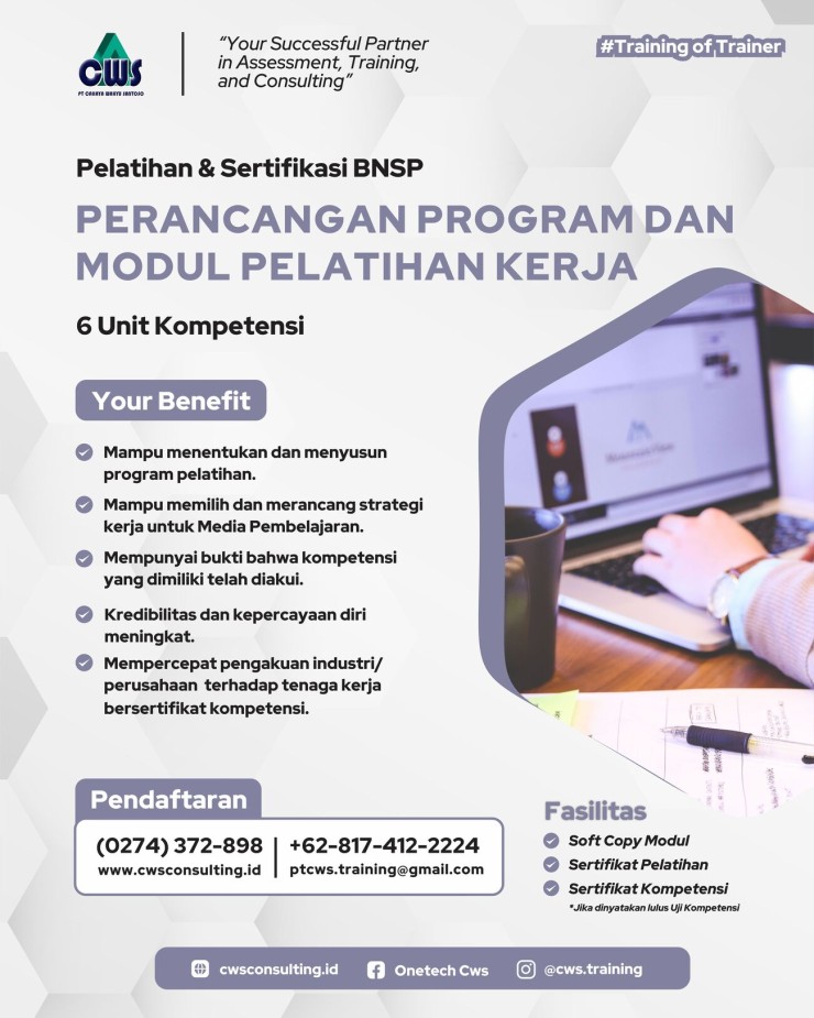 Pelatihan dan Sertifikasi Perncangan Program dan Modul Pelatihan Kerja