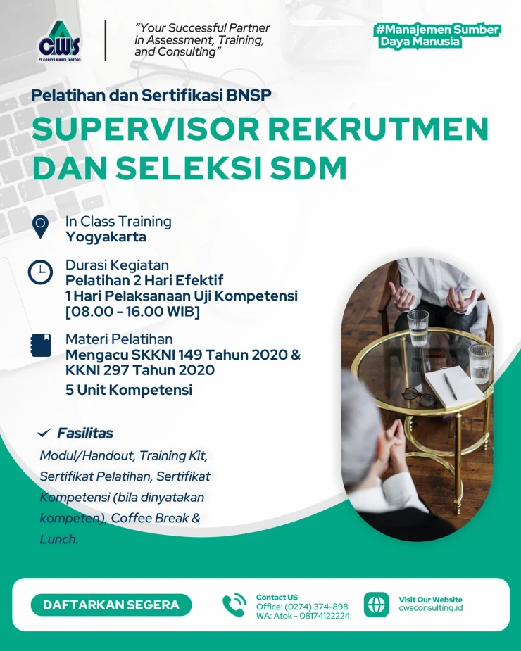 Sertifikasi Supervisor Rekrutmen dan Seleksi SDM